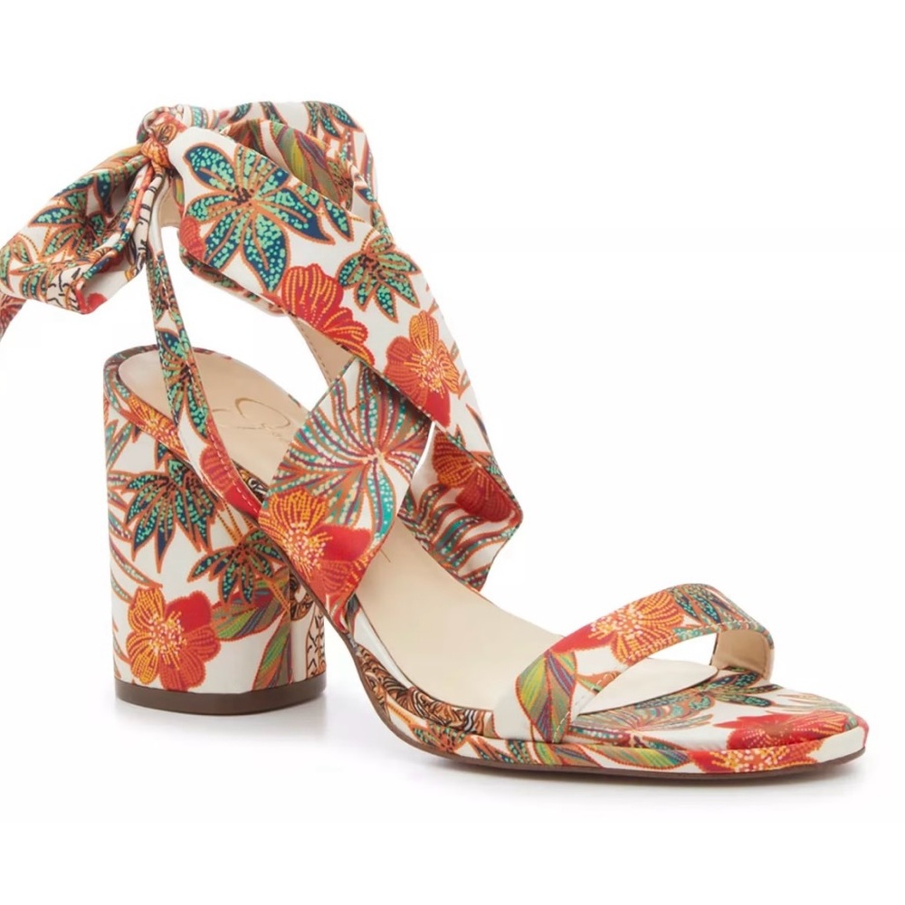 Jessica Simpson Vibrant Floral Block Heels
